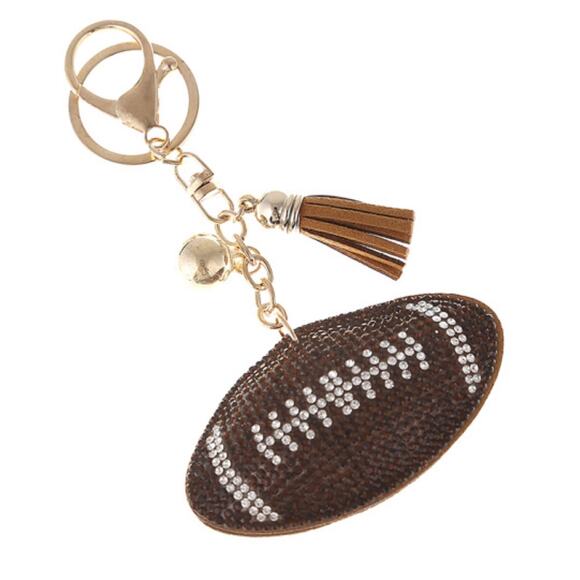 Football Crystal Keychain - Picture 1 of 1